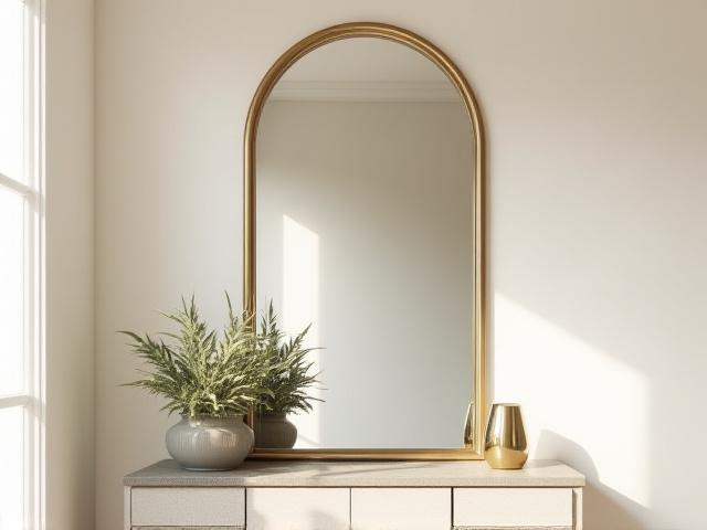 Art Deco statement mirror expanding small apartment space